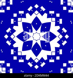 Schöne konzentrische Blume Design Mandala kaleidoskopische Illustration. Native indische Ornament, Frieden Kaleidoskop Mandala Hintergrund-Design. Stockfoto