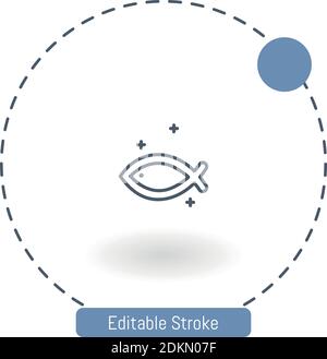 christentum Vektor-Symbol editierbare Kontur umreißen Symbole für Web und Mobil Stock Vektor