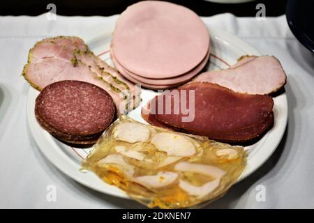 Ein Bild eines gekochten Eies Stockfoto
