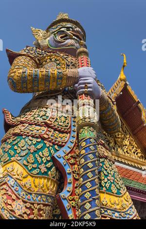 Yaksha Wache Wat Phra Kaew Grand Palace Bangkok Thailand Stockfoto