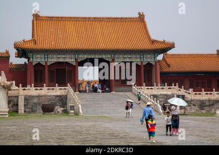 Gebäude in der kaiserlichen Verbotenen Stadt Peking Stockfoto