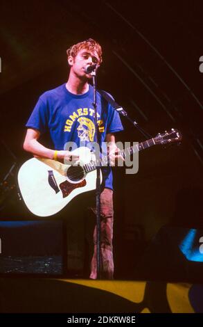 Blur beim Glastonbury Festival 1998, Worthy Farm Somerset, England. Stockfoto