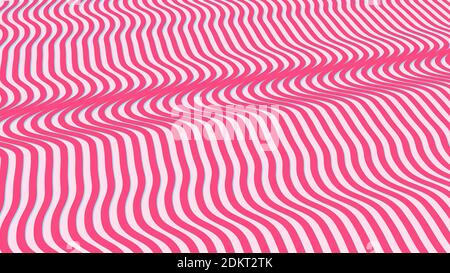 Abstrakte bunte geometrische Wellenmuster mit schönen kombinierten Farbkombination Hintergrund, 4k hohe Qualität, 3d-Rendering Stockfoto