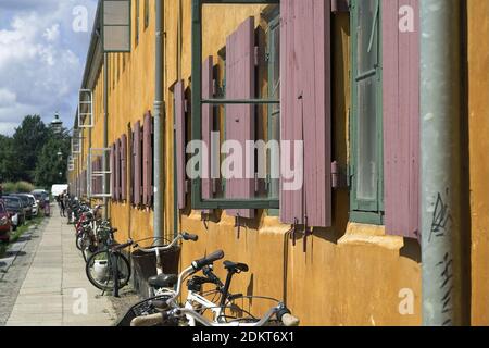 Kopenhagen, Kopenhagen, Dänemark, Dänemark; Nyboder - historisches Wohnviertel - ehemalige Kaserne. Historisches Wohnviertel - ehemalige Kaserne. Stockfoto