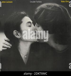 JOHN LENNON Double Fantasy - Vintage Vinyl Schallplattencover Stockfoto