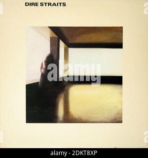 DIRE STRAITS SELF TITLED ERSTES ALBUM VERTIGO ENGLAND - Vinyl-Schallplattencover Im Vintage-Stil Stockfoto