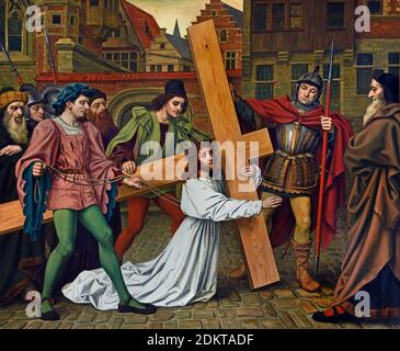 Die Stationen des Kreuzes 1897 von Jan Baptist Anthony (1854-1930, belgisch, flämisch, ( St. John's Cathedral ('s-Hertogenbosch) die Niederlande, Niederländisch, Stockfoto