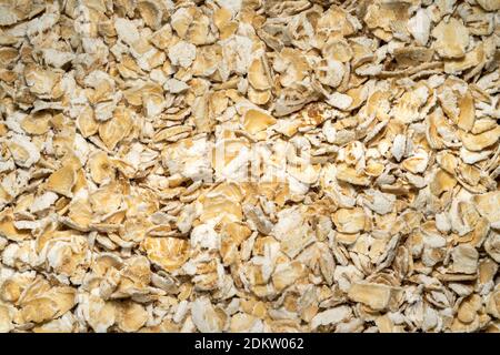 Gerollte Haferflocken Hintergrund ist bekannt, dass Haferflocken hat Frühstück Gesundheit Vorteile Stock Foto Bild Stockfoto