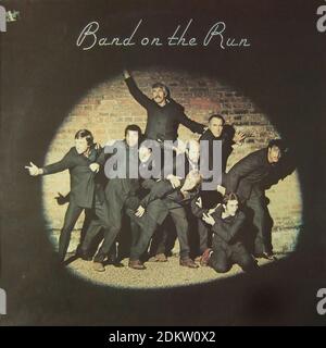 Wings - Band on the Run - Vintage Vinyl Album Abdeckung Stockfoto