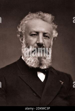 Jules Gabriel Verne (1828 - 1905) war ein französischer Schriftsteller, Dichter und Dramatiker. Stockfoto