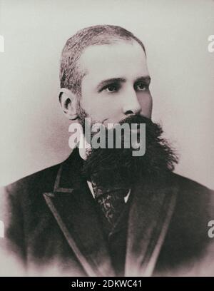 Retro-Foto von Peter Stolypin in der Zeit Kovno Provinzführer Des Adels in 1899 Pjotr Arkadjewitsch Stolypin (1862 – 1911) war eine russische Politik Stockfoto