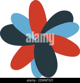 Bunte abstrakte Symbol der Blume Stock Vektor