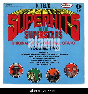 K Tel's Superhits of the Superstars, Volume Two - Vintage Record Cover Stockfoto