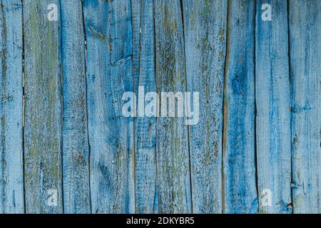 Alte lila oder lila Holzzaun Holz Textur abstrakt. Blaue alte Bretter Stockfoto