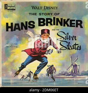 Die Geschichte von Hans Brinker und den Silbernen Schlittschuh - Vintage Record Cover Stockfoto