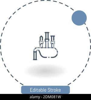 Dudelsäcke Vektor-Symbol editierbare Kontur Umrisssymbole für Web und Mobil Stock Vektor