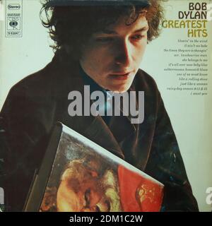 Bob Dylan - Greatest Hits - Vintage Vinyl Album Cover Stockfoto