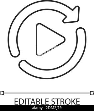 Symbol „Linear neu starten“ Stock Vektor