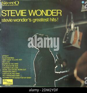 Stevie Wonder - Greatest Hits - Vintage Vinyl Album Cover Stockfoto