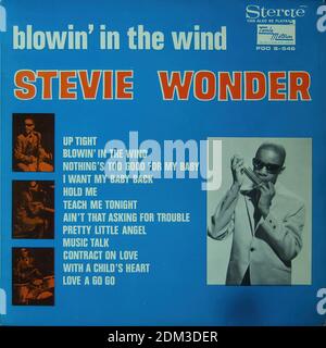 Stevie Wonder - Blowin' in The Wind - Vintage Vinyl Albumcover Stockfoto