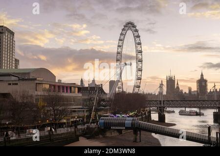 The Southbank Centre on the 11th December in South London in the United Kingdom. Photo by Sam Mellish Stock Photo