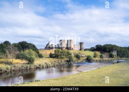 Rhuddlan Schlosses, Denbighshire, Wales, Vereinigtes Königreich Stockfoto