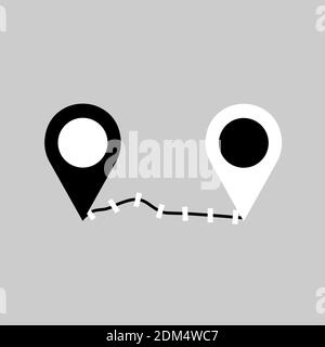 Geo-Symbole gps. Pinvektor Stock Illustration isoliert. eps10 Stockfoto