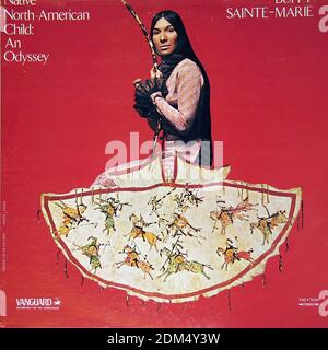 BUFFY SAINTE MARIE GEBÜRTIGE NORDAMERIKANISCHE KIND EINE ODYSSEE - Vinyl-Schallplattencover Im Vintage-Stil Stockfoto