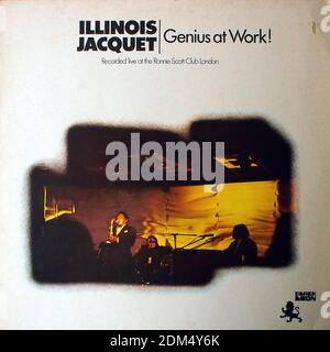 Illinois Jacquet - Genius at Work!, Black Lion BLP 30118, 1971 - Vintage Vinyl Album Cover Stockfoto