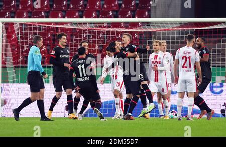 Stadt Köln, Deutschland. 16. Dez. 2020. firo: 16.12.2020, Fußball, 1. Bundesliga, Saison 2020/2021, 1. FC Köln - Bayer 04 Leverkusen Bayer mitchell Weiser, Jubilation, Goaljubel, Foto: Ralf Ibing/firo Sportfoto/Pool Quelle: dpa/Alamy Live News Stockfoto