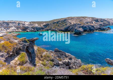 Fish Hook Bay auf der Insel Rottnest in Australien Stockfoto