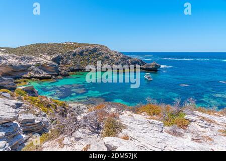 Fish Hook Bay auf der Insel Rottnest in Australien Stockfoto