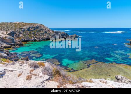 Fish Hook Bay auf der Insel Rottnest in Australien Stockfoto