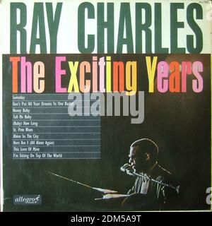 Ray Charles - die spannenden Jahre - Vintage Vinyl Album Abdeckung Stockfoto