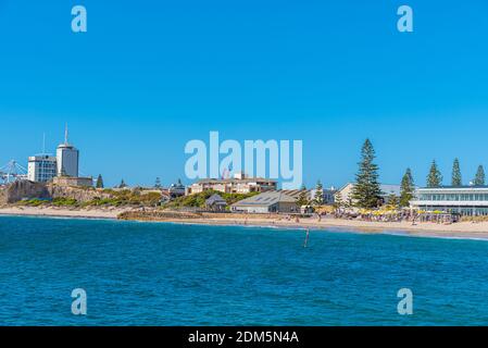 Roundhouse behind bathers beach in Fremantle, Australia Stock Photo