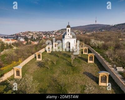 Kleine Kapelle in Pecs, ungarn, genannt Kalvaria Stockfoto