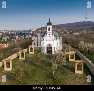 Kleine Kapelle in Pecs, ungarn, genannt Kalvaria Stockfoto