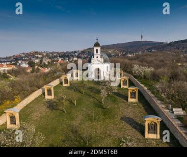 Kleine Kapelle in Pecs, ungarn, genannt Kalvaria Stockfoto