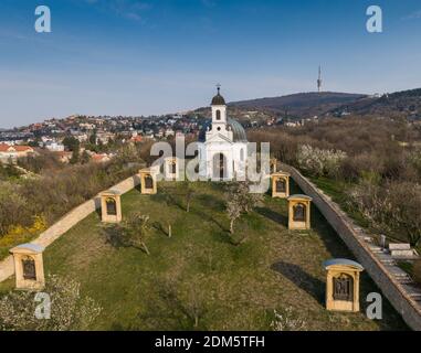 Kleine Kapelle in Pecs, ungarn, genannt Kalvaria Stockfoto