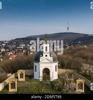 Kleine Kapelle in Pecs, ungarn, genannt Kalvaria Stockfoto