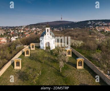 Kleine Kapelle in Pecs, ungarn, genannt Kalvaria Stockfoto