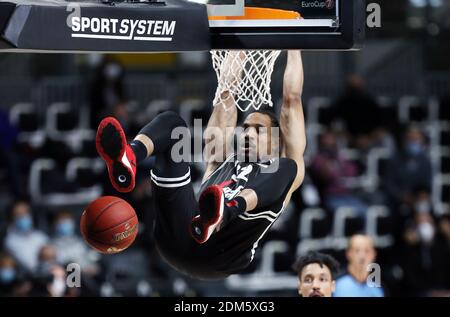 Bologna, Italien. Dezember 2020. 16/12/2020 - Vince Hunter von Segafredo Virtus Bologna während des Eurocup-Spiels Virtus Segafredo gegen Antwerpen Telnet Giants - ph: Michele Nucci/LM Credit: LiveMedia/Alamy Live News Stockfoto