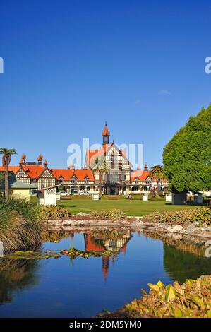 Rotorua Badehaus (Kunstmuseum & Geschichte), Government Gardens, Rotorua, Region Bay of Plenty, Nordinsel, Neuseeland Stockfoto