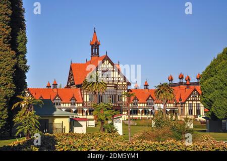 Rotorua Badehaus (Kunstmuseum & Geschichte), Government Gardens, Rotorua, Region Bay of Plenty, Nordinsel, Neuseeland Stockfoto