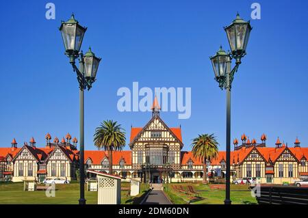 Rotorua Badehaus (Kunstmuseum & Geschichte), Government Gardens, Rotorua, Region Bay of Plenty, Nordinsel, Neuseeland Stockfoto