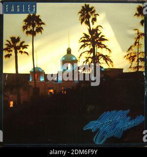 The Eagles - Hotel California - Vintage Vinyl Album Cover Stockfoto