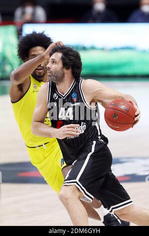 Bologna, Italien. Dezember 2020. 16/12/2020 - Milos Teodosic von Segafredo Virtus Bologna während des Eurocup-Spiels Virtus Segafredo gegen Antwerpen Telnet Giants - ph: Michele Nucci/LM Credit: LiveMedia/Alamy Live News Stockfoto