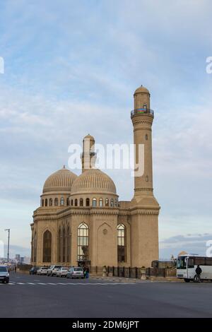 Die Bibi-Heybat Moschee. Eine historische Moschee in Baku, aserbaidschanische islamische Gebäude Stockfoto