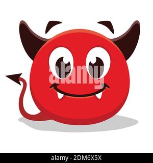 Cartoon Cute Devil Symbol Stock Vektor