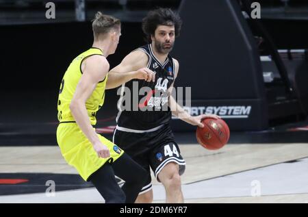 Bologna, Italien. Dezember 2020. 16/12/2020 - Milos Teodosic von Segafredo Virtus Bologna während des Eurocup-Spiels Virtus Segafredo gegen Antwerpen Telnet Giants - ph: Michele Nucci/LM Credit: Michele Nucci/LPS/ZUMA Wire/Alamy Live News Stockfoto